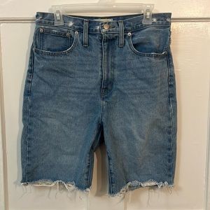 High rise MADEWELL denim shorts size 28